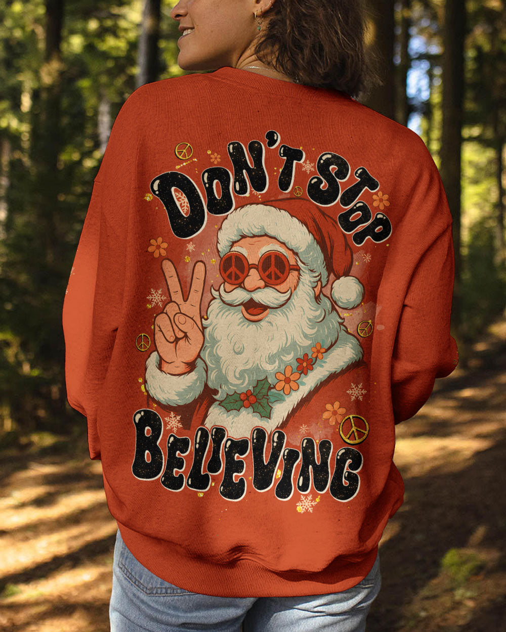 DON'T STOP BELIEVING SANTA CHRISTMAS ALL OVER PRINT - TYQY0511251