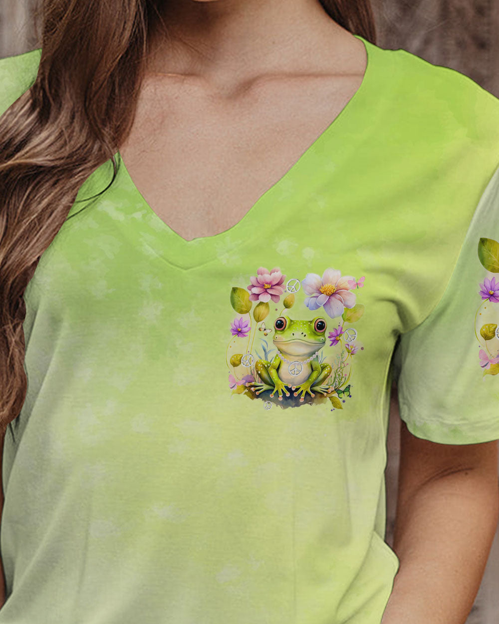 JUST BE YOU THE WORLD WILL ADJUST FROG ALL OVER PRINT - TYQY0512233