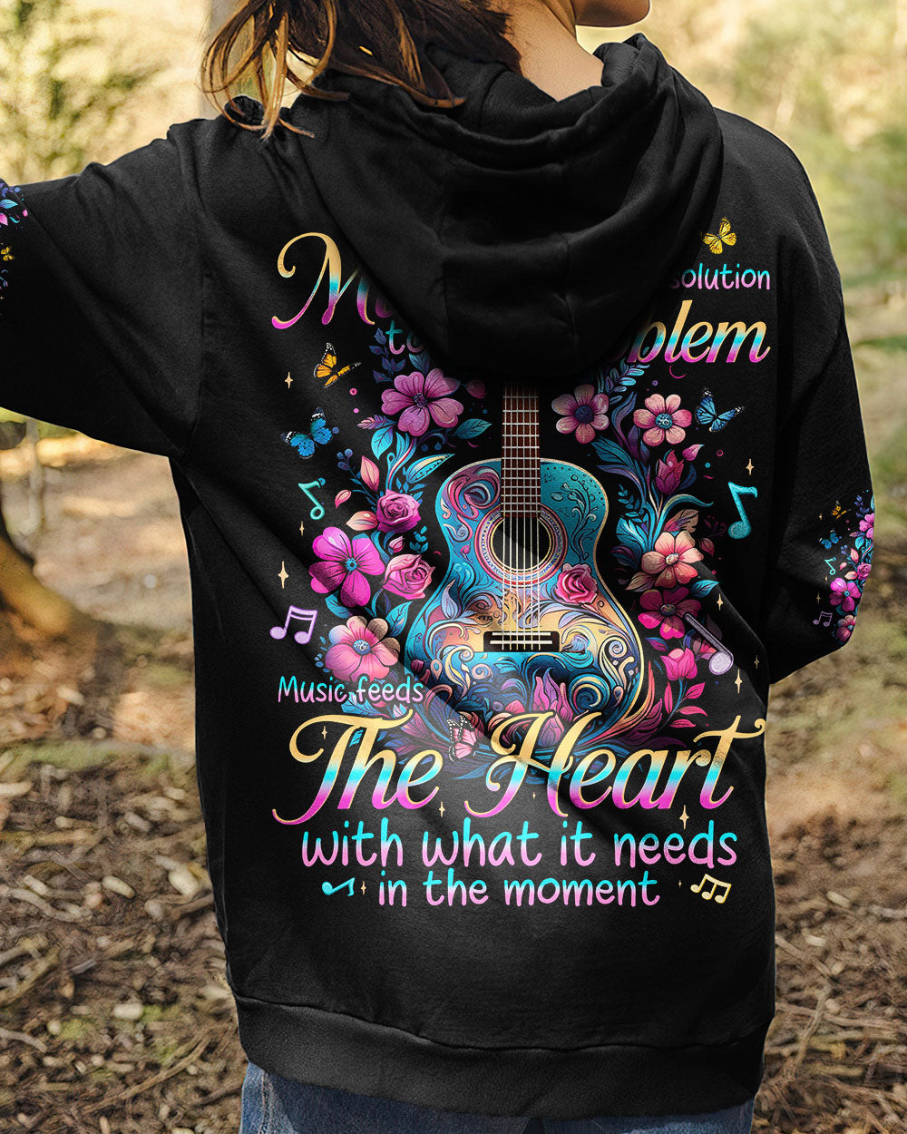 MUSIC FEEDS THE HEART GUITAR ALL OVER PRINT - TYQY0512241