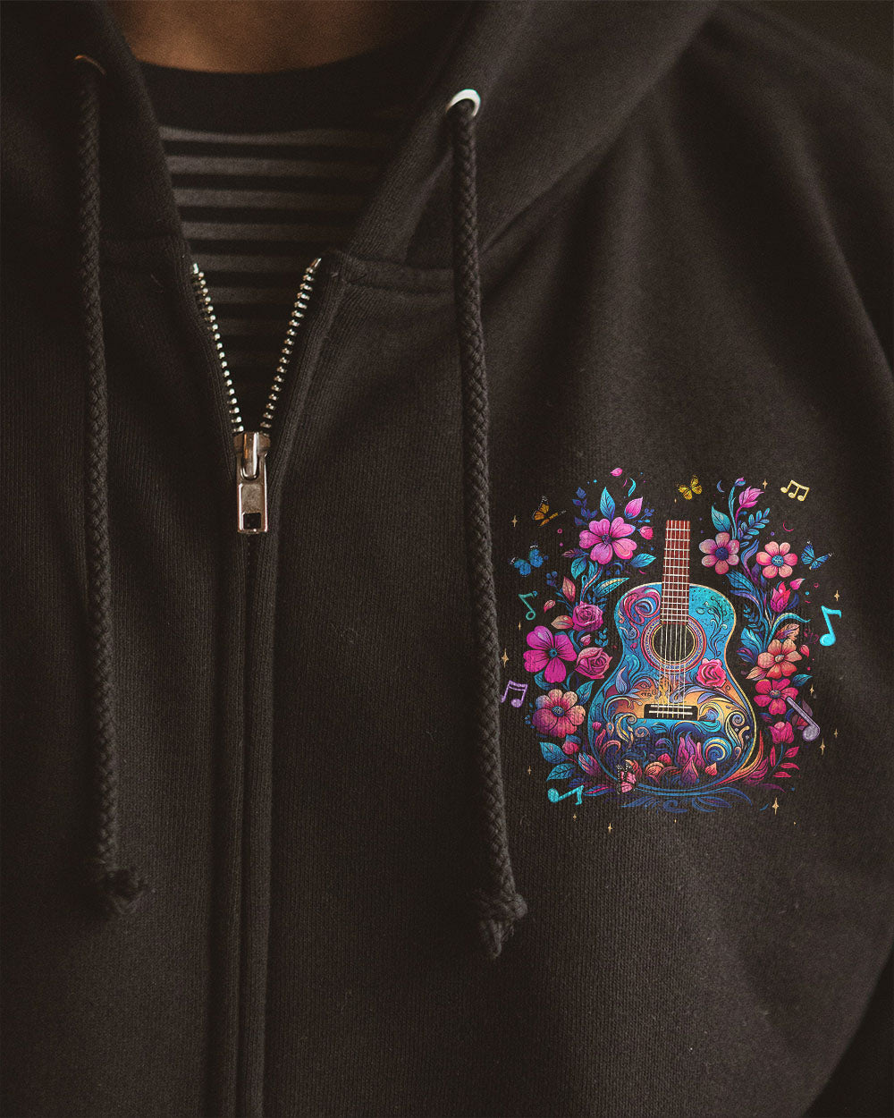 MUSIC FEEDS THE HEART GUITAR ALL OVER PRINT - TYQY0512241