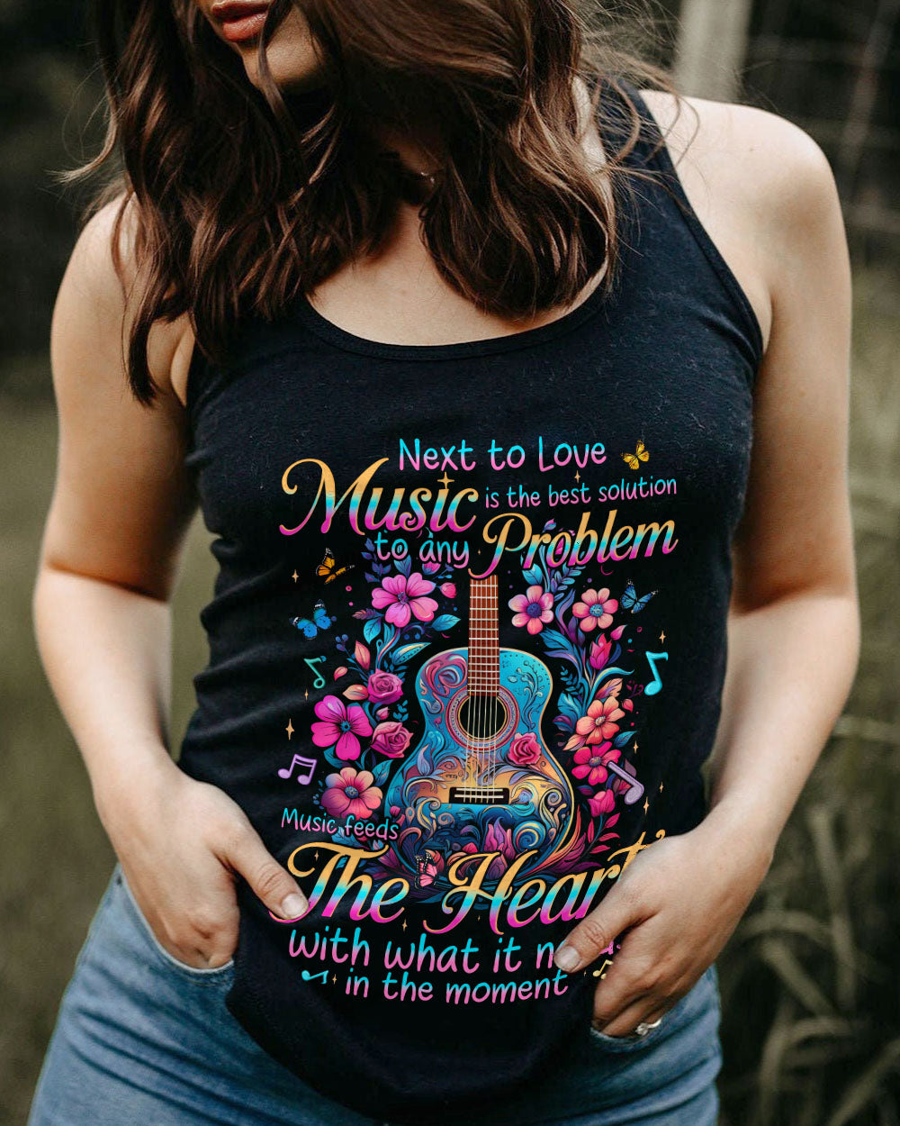 MUSIC FEEDS THE HEART GUITAR ALL OVER PRINT - TYQY0512241