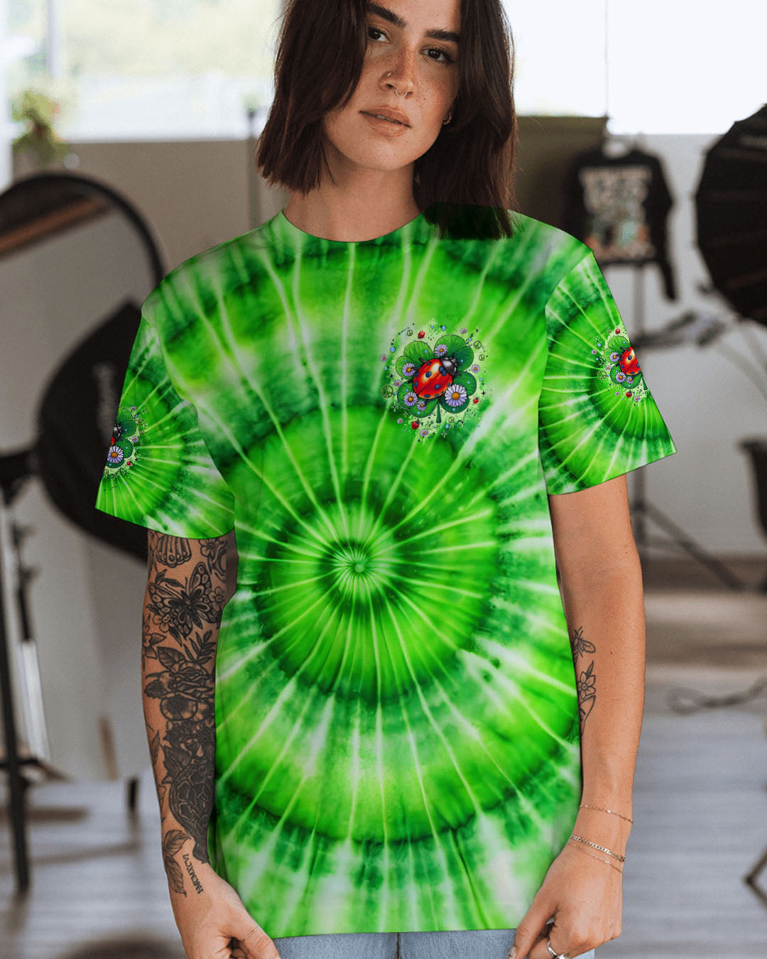 BUTTERFLY KISSES AND LADYBUG HUGS TIE DYE ALL OVER PRINT - TYQY0512252