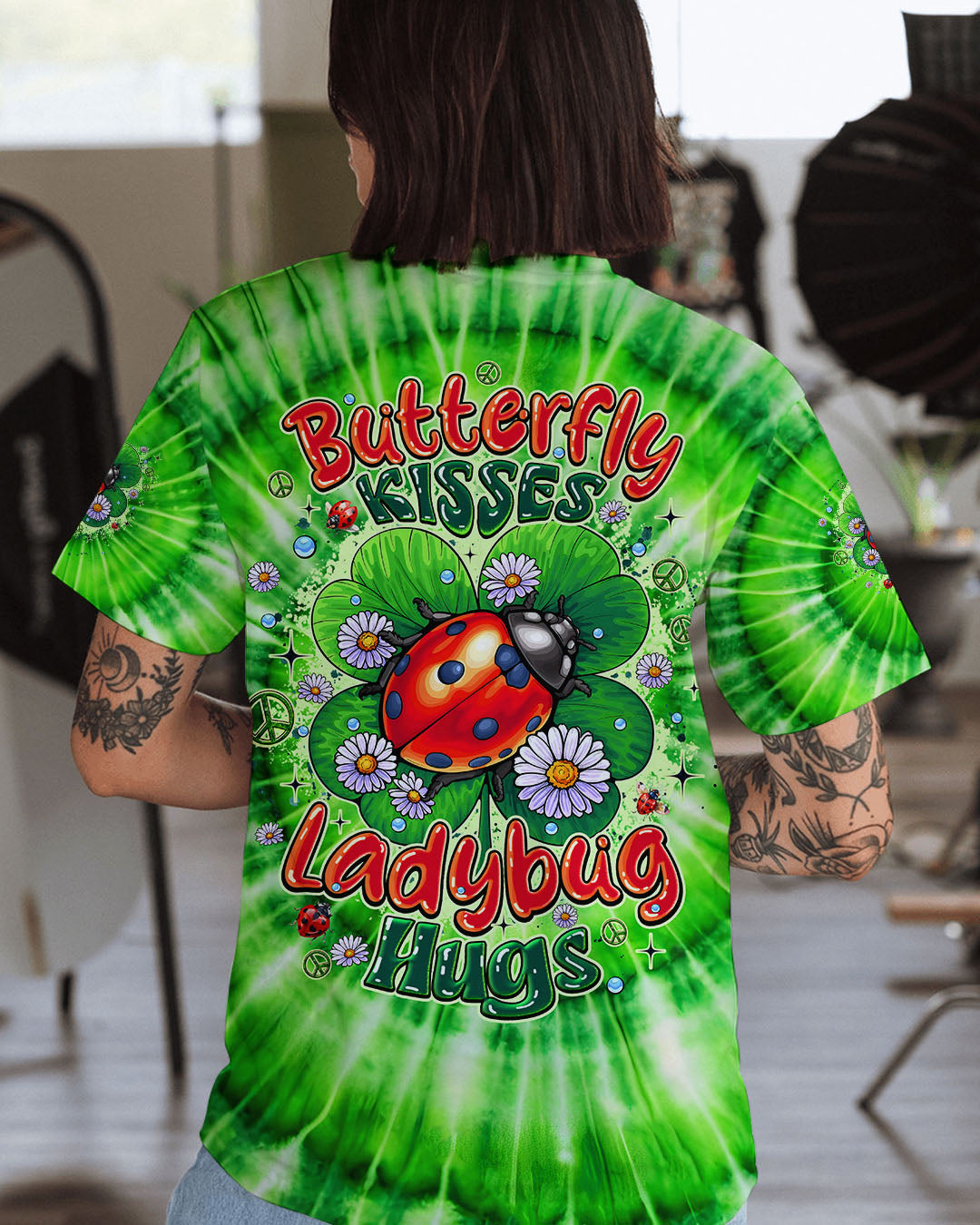 BUTTERFLY KISSES AND LADYBUG HUGS TIE DYE ALL OVER PRINT - TYQY0512252