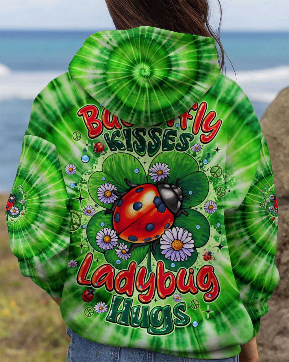 BUTTERFLY KISSES AND LADYBUG HUGS TIE DYE ALL OVER PRINT - TYQY0512252