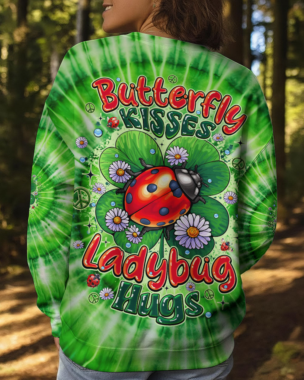 BUTTERFLY KISSES AND LADYBUG HUGS TIE DYE ALL OVER PRINT - TYQY0512252