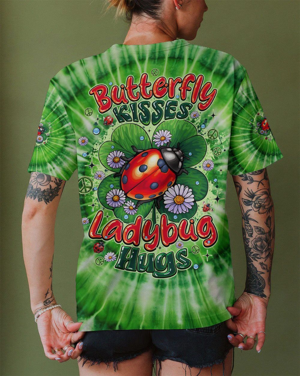 BUTTERFLY KISSES AND LADYBUG HUGS TIE DYE ALL OVER PRINT - TYQY0512252