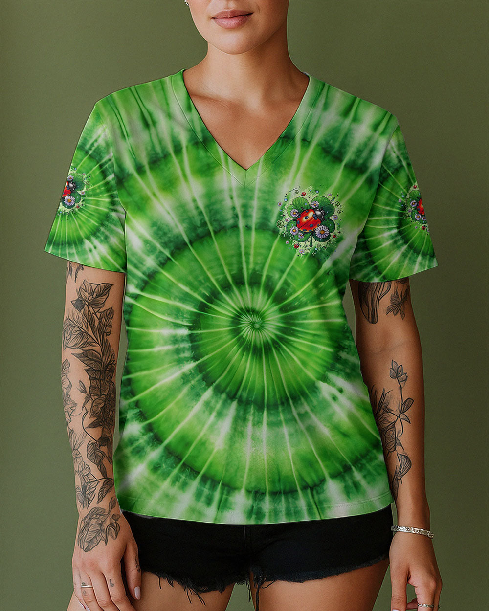BUTTERFLY KISSES AND LADYBUG HUGS TIE DYE ALL OVER PRINT - TYQY0512252