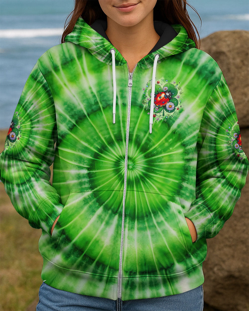 BUTTERFLY KISSES AND LADYBUG HUGS TIE DYE ALL OVER PRINT - TYQY0512252