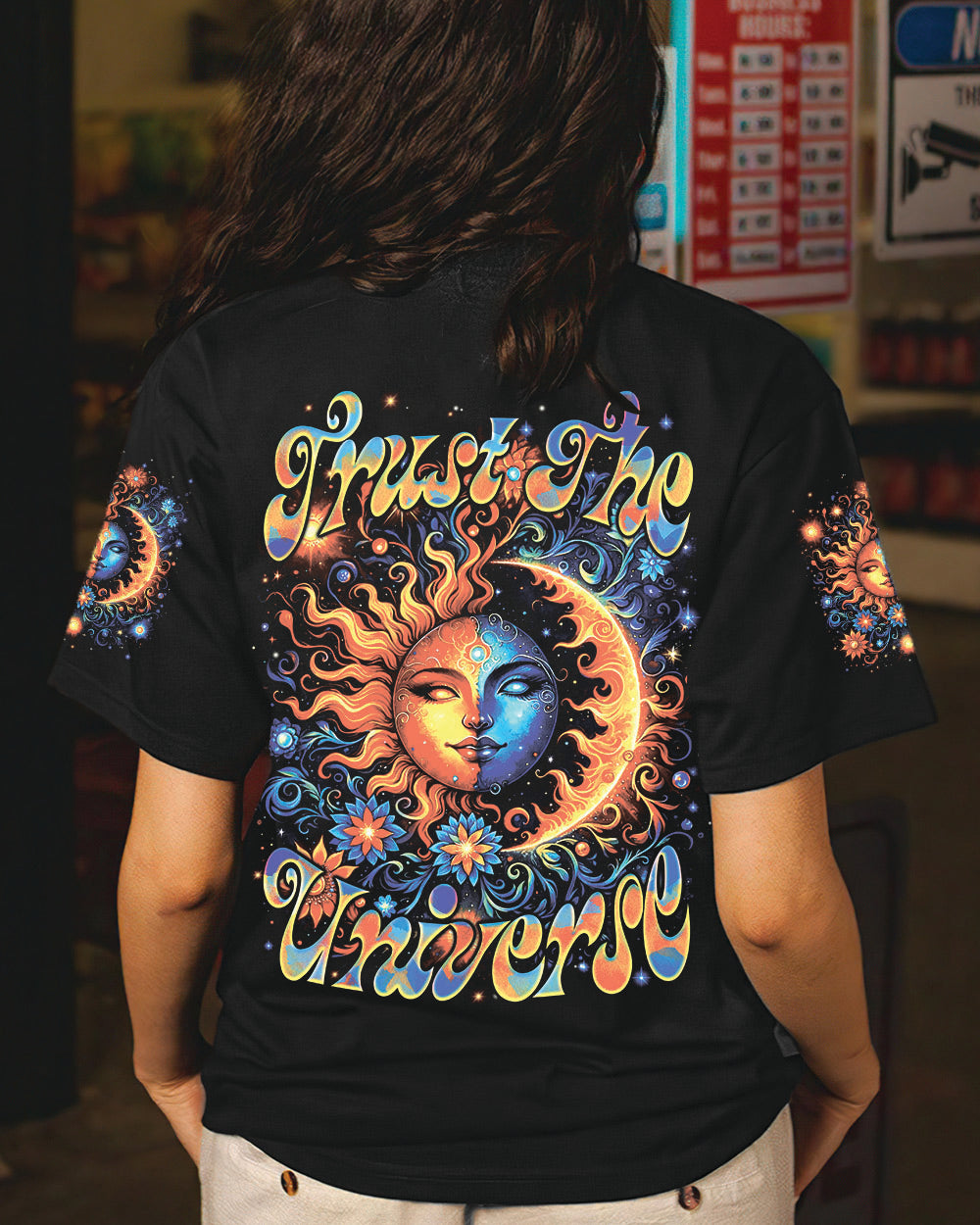 TRUST THE UNIVERSE SUN AND MOON ALL OVER PRINT - TYQY0601243
