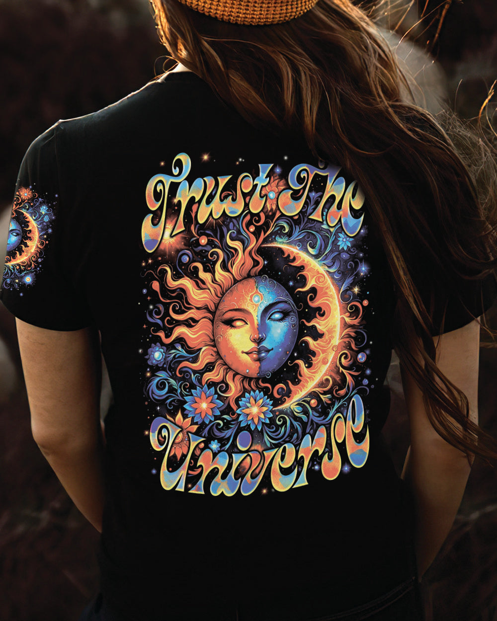 TRUST THE UNIVERSE SUN AND MOON ALL OVER PRINT - TYQY0601243