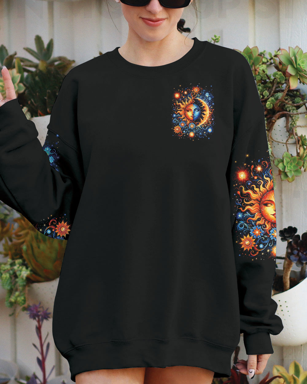 TRUST THE UNIVERSE SUN AND MOON ALL OVER PRINT - TYQY0601243
