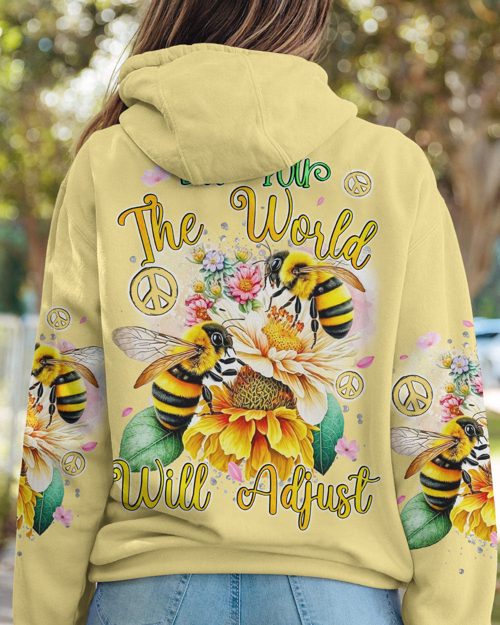 BEE YOU THE WORLD WILL ADJUST ALL OVER PRINT - TYQY0601244