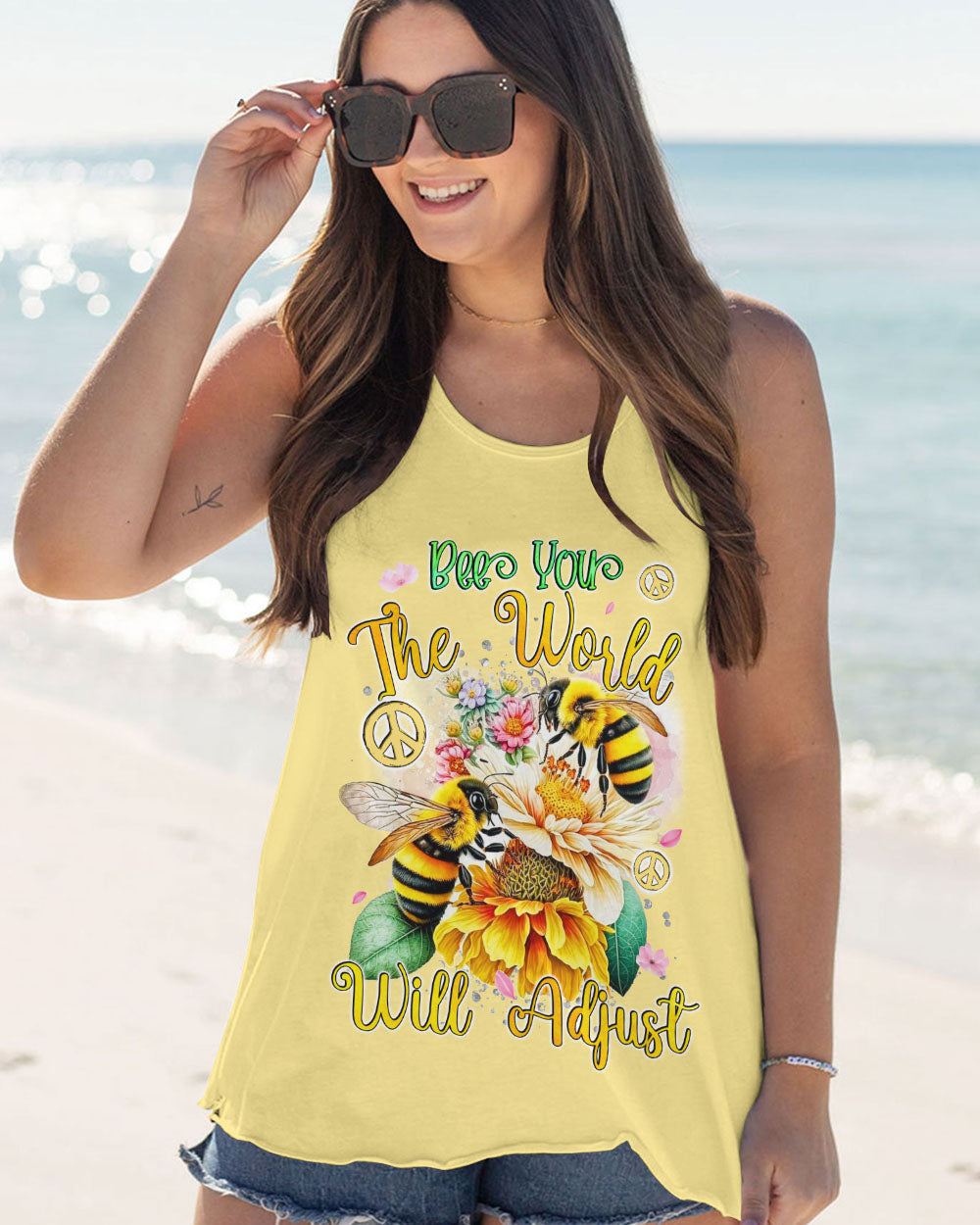BEE YOU THE WORLD WILL ADJUST ALL OVER PRINT - TYQY0601244