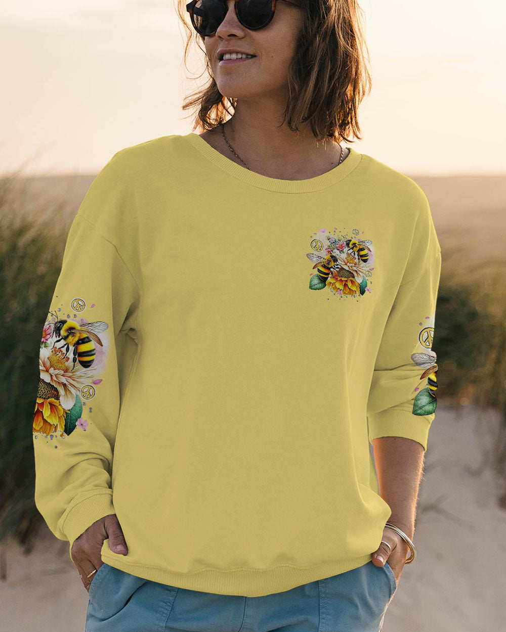BEE YOU THE WORLD WILL ADJUST ALL OVER PRINT - TYQY0601244