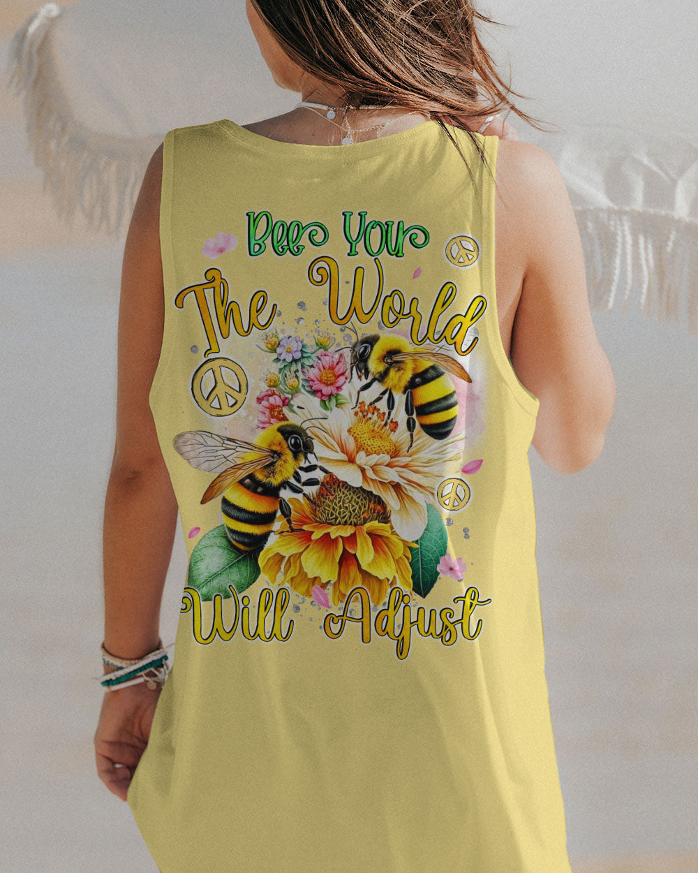 BEE YOU THE WORLD WILL ADJUST ALL OVER PRINT - TYQY0601244