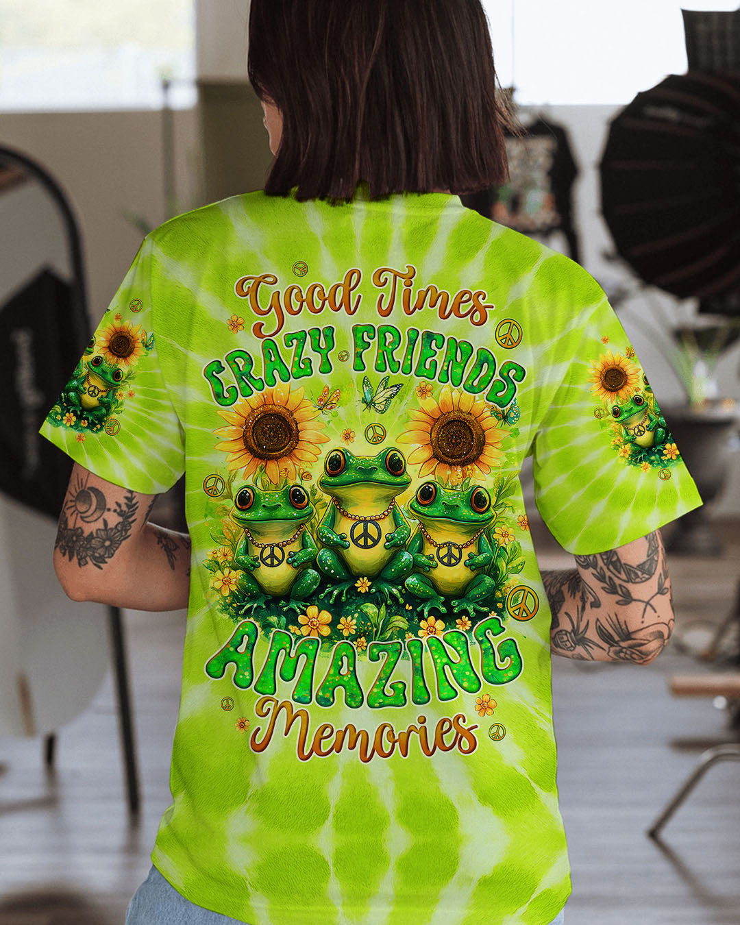 GOOD TIMES CRAZY FRIEND FROG TIE DYE ALL OVER PRINT - TYQY0605253