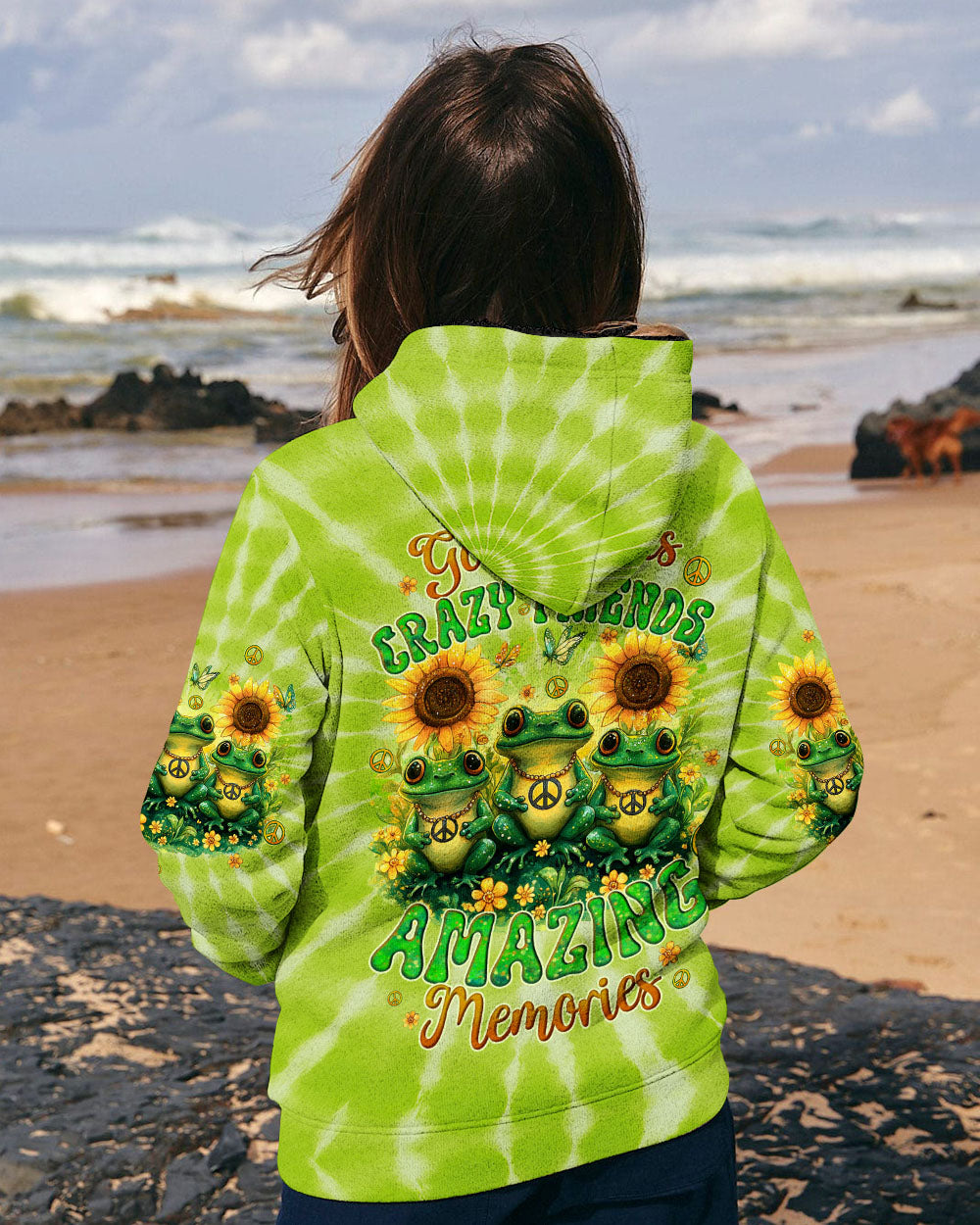 GOOD TIMES CRAZY FRIEND FROG TIE DYE ALL OVER PRINT - TYQY0605253