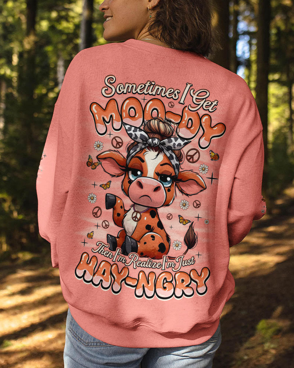 SOMETIMES I GET MOODY COW ALL OVER PRINT - TYQY0609254