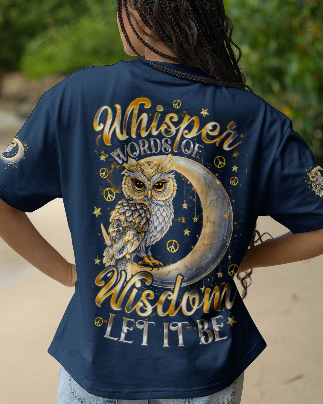 WHISPER WORDS OF WISDOM LET IT BE OWL ALL OVER PRINT - TYQY0611252