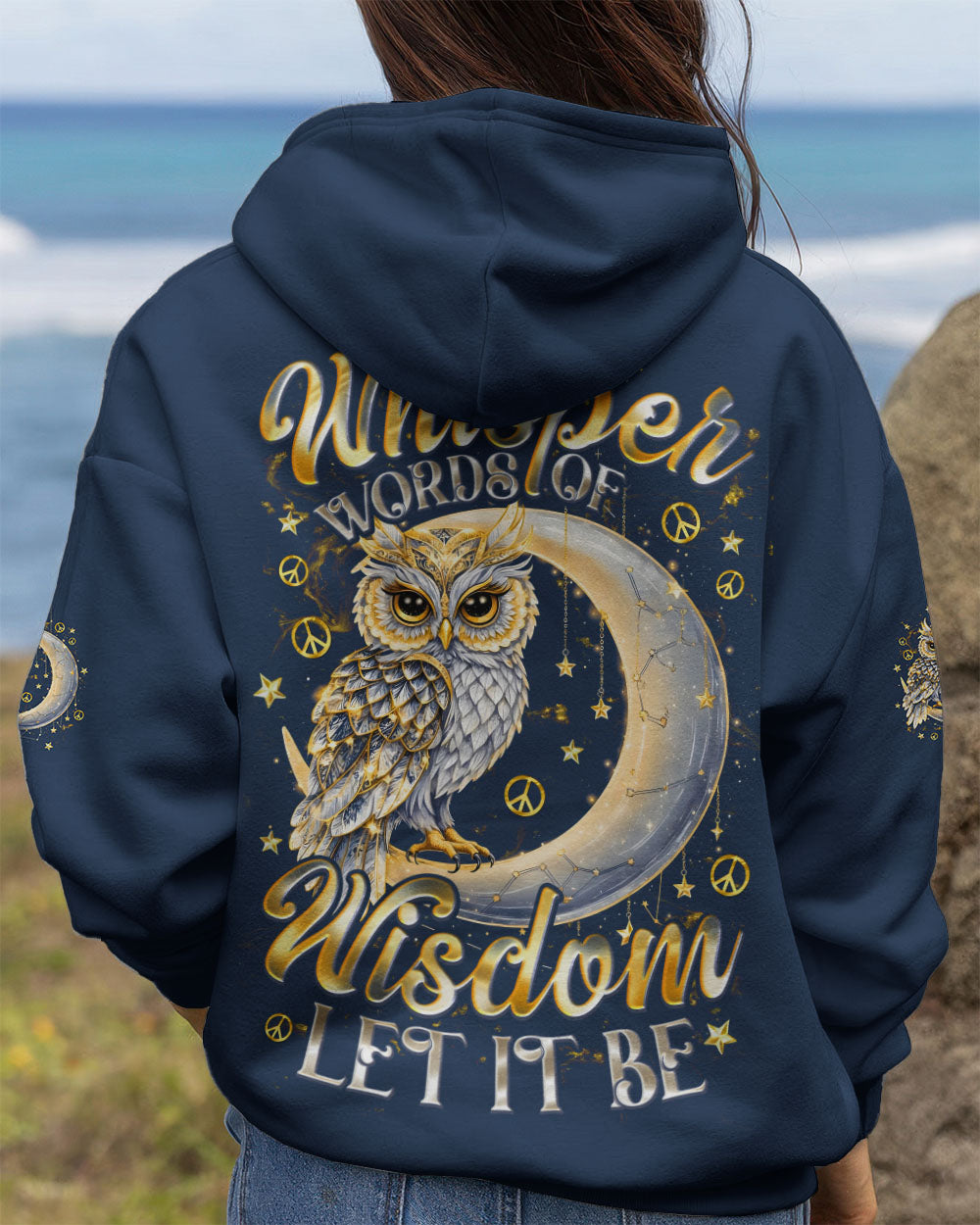 WHISPER WORDS OF WISDOM LET IT BE OWL ALL OVER PRINT - TYQY0611252
