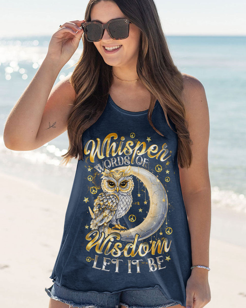 WHISPER WORDS OF WISDOM LET IT BE OWL ALL OVER PRINT - TYQY0611252