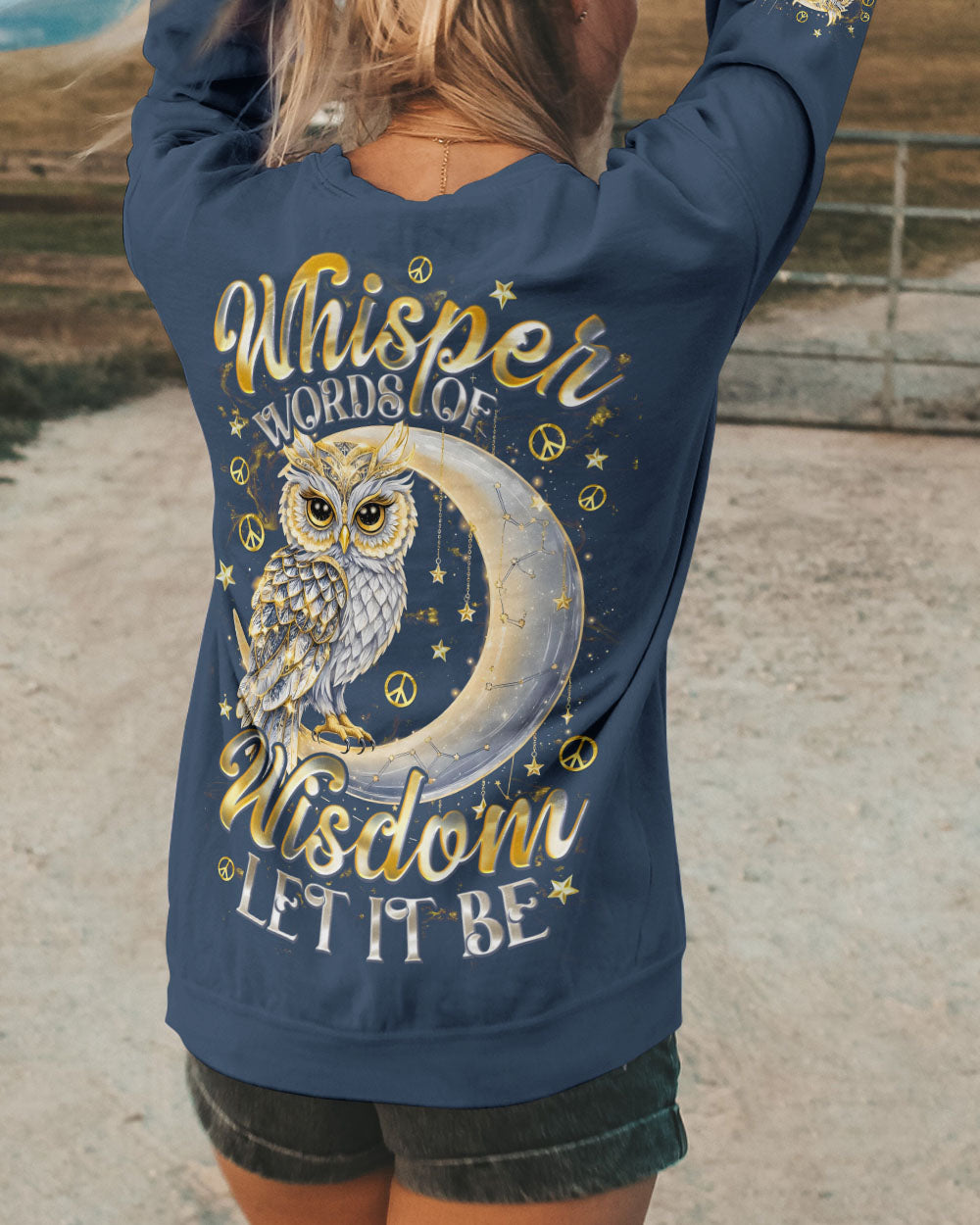 WHISPER WORDS OF WISDOM LET IT BE OWL ALL OVER PRINT - TYQY0611252