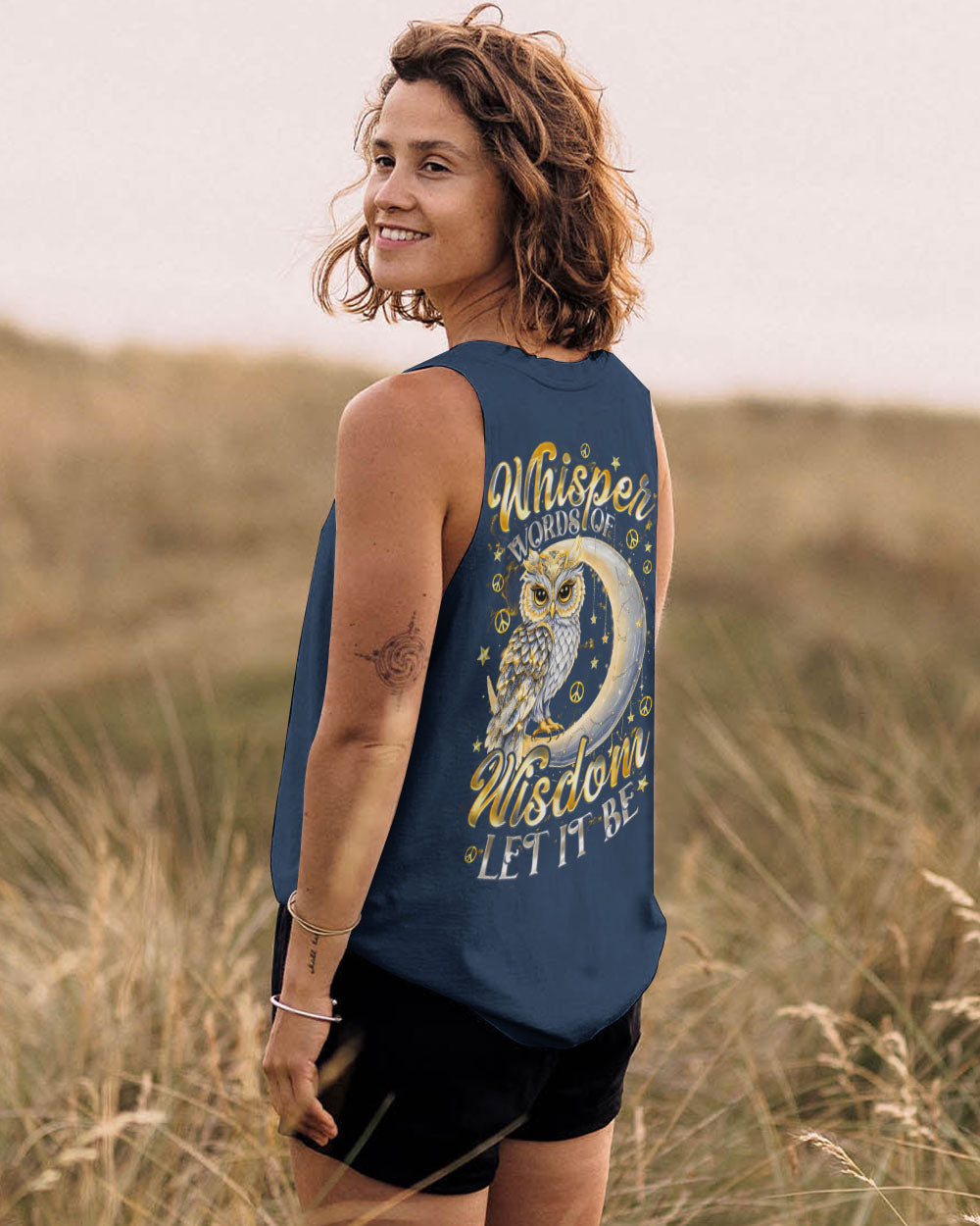 WHISPER WORDS OF WISDOM LET IT BE OWL ALL OVER PRINT - TYQY0611252