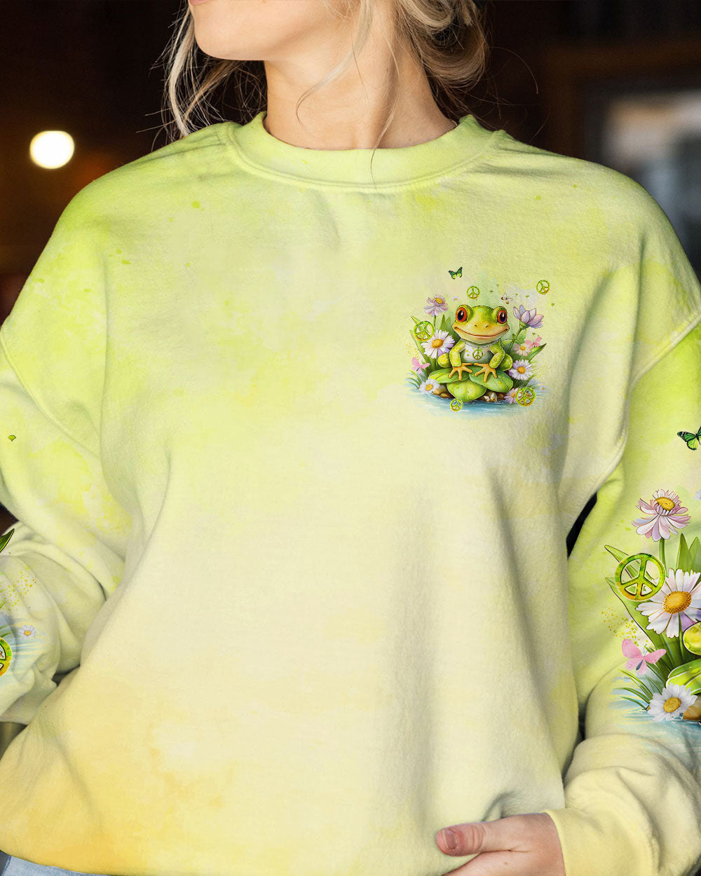 BE YOU THE WORLD WILL ADJUST FROG ALL OVER PRINT - TYQY0612233