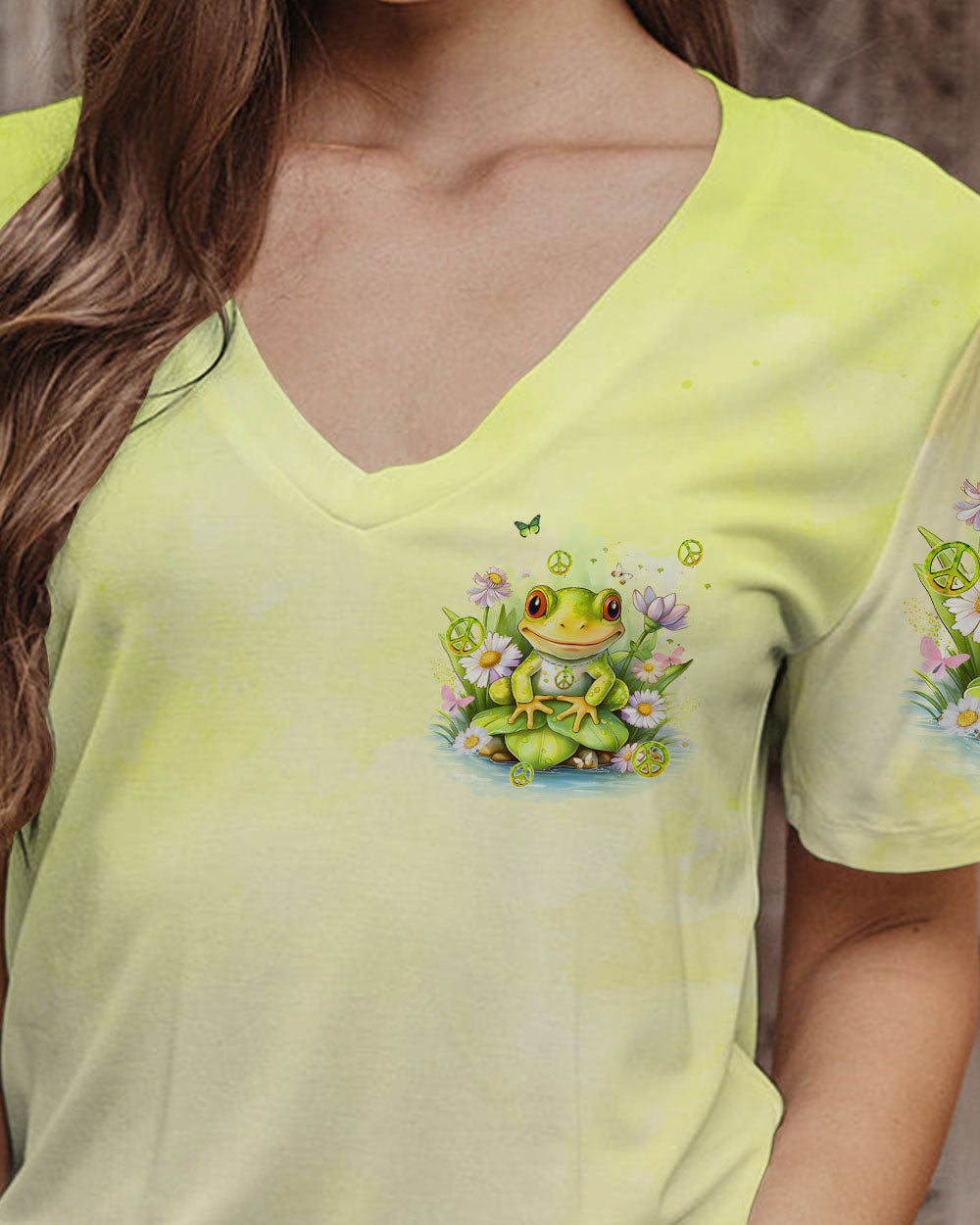 BE YOU THE WORLD WILL ADJUST FROG ALL OVER PRINT - TYQY0612233
