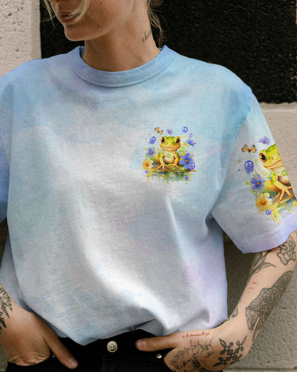 BE YOU THE WORLD WILL ADJUST FROG ALL OVER PRINT - TYQY0612234