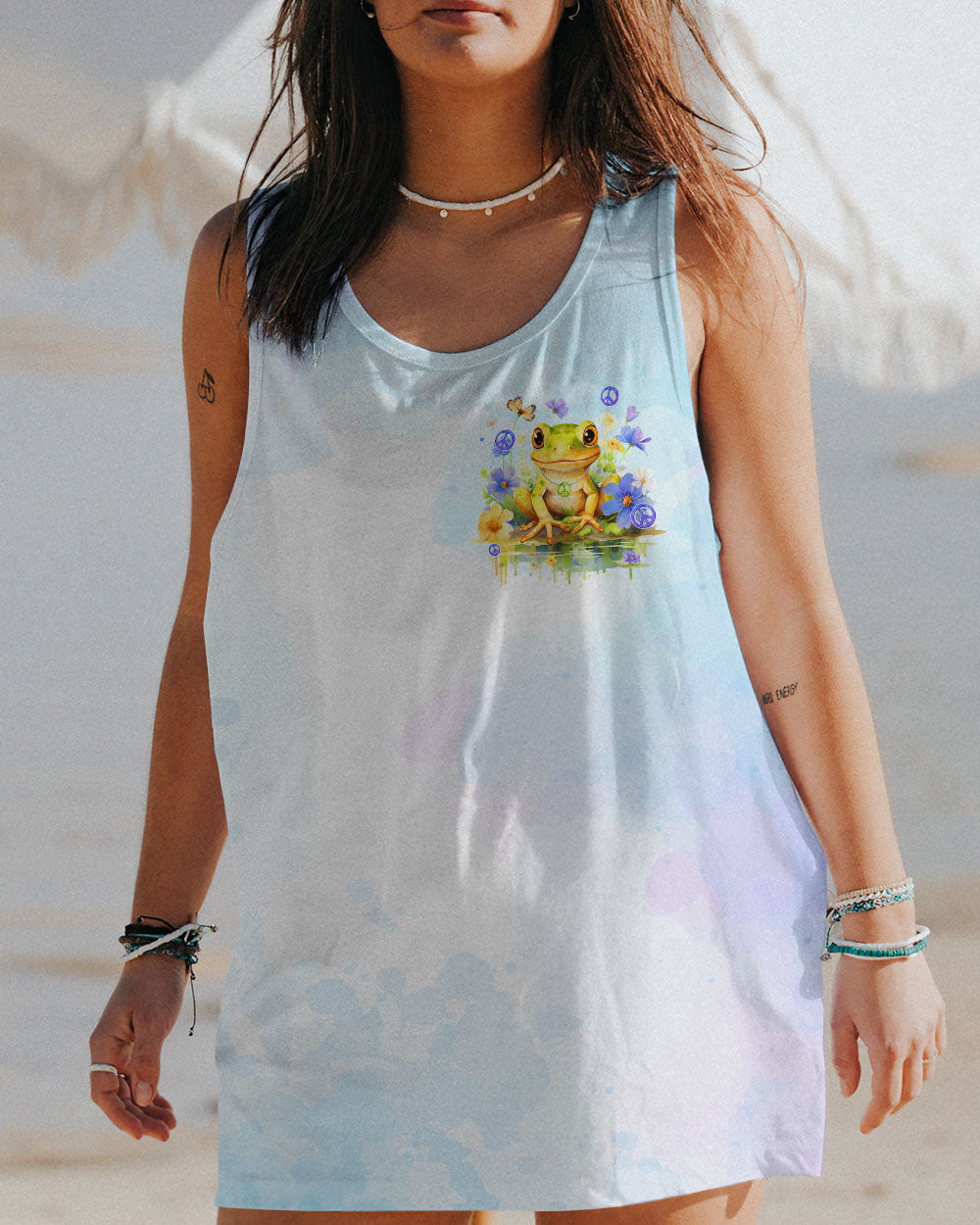 BE YOU THE WORLD WILL ADJUST FROG ALL OVER PRINT - TYQY0612234