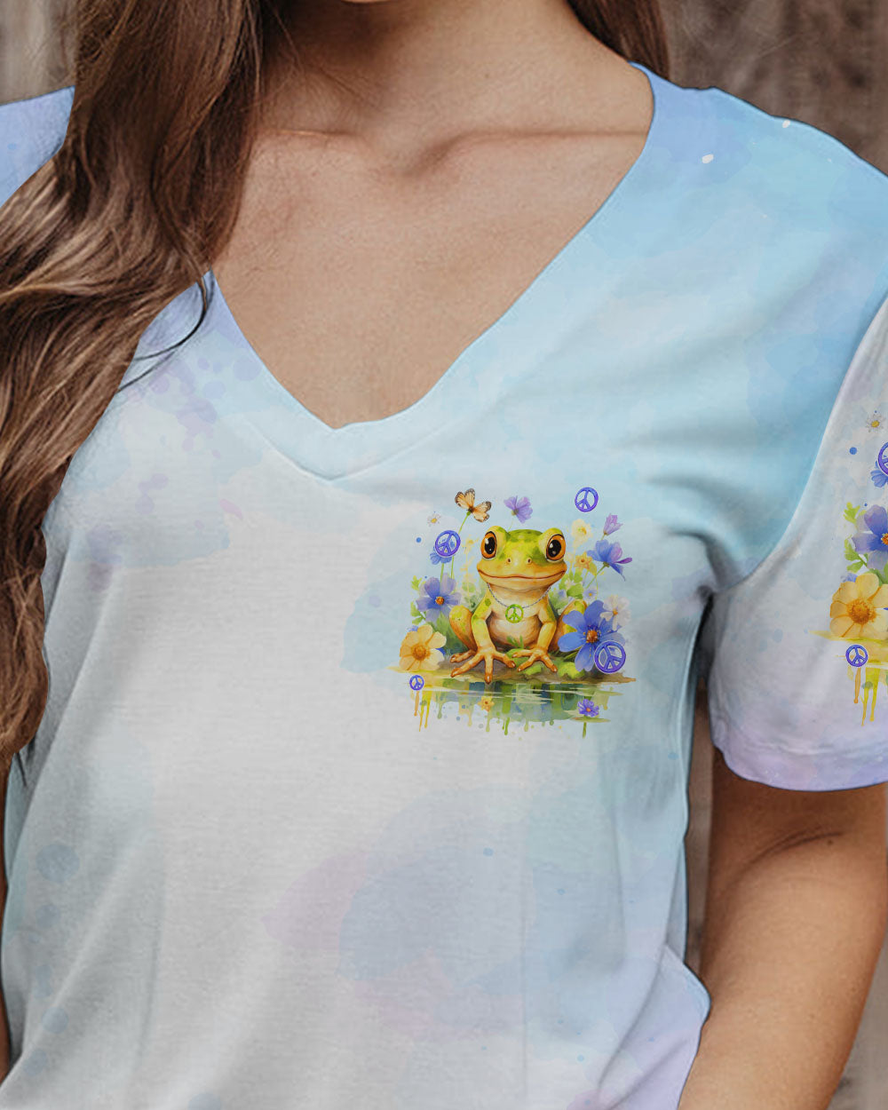BE YOU THE WORLD WILL ADJUST FROG ALL OVER PRINT - TYQY0612234