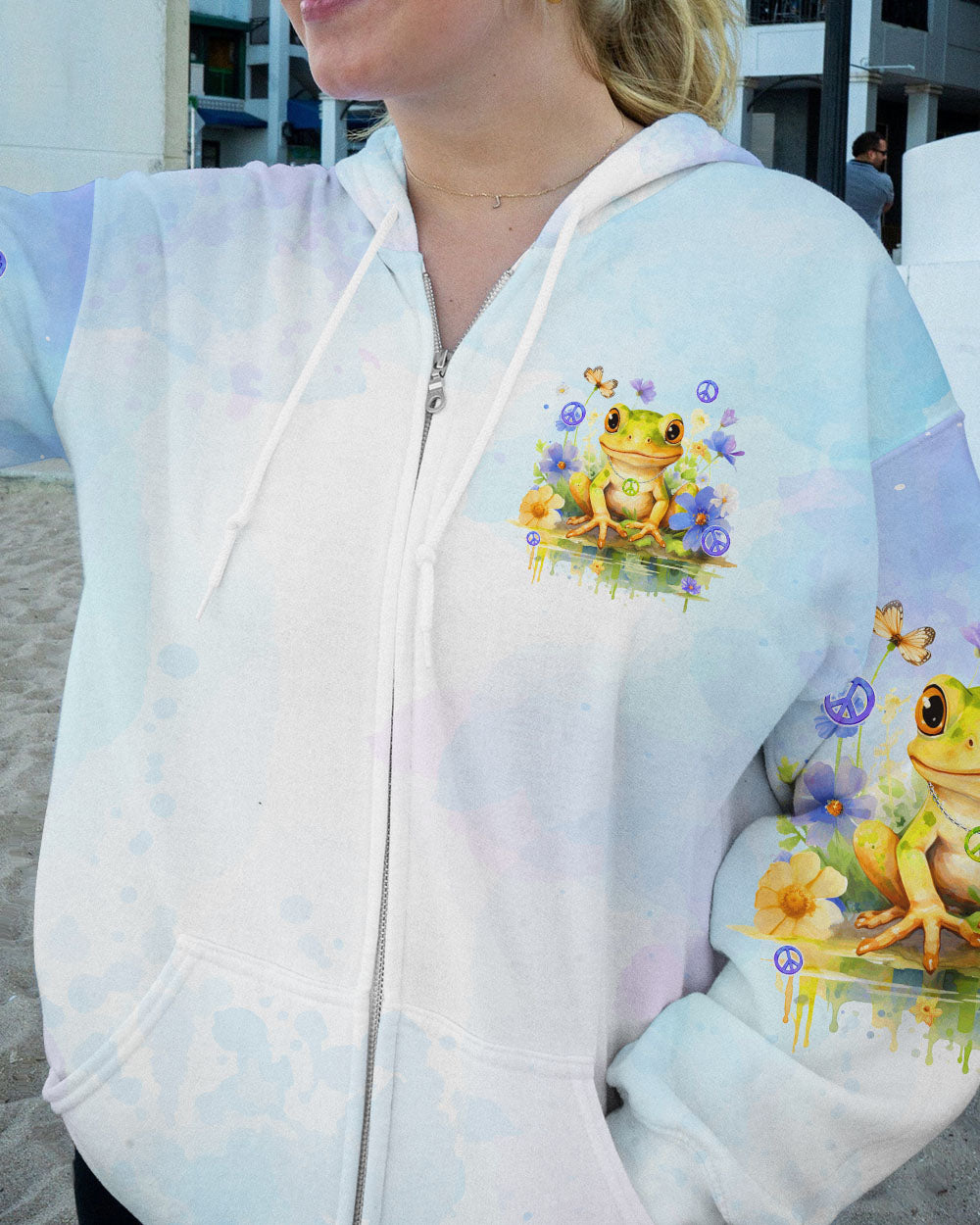 BE YOU THE WORLD WILL ADJUST FROG ALL OVER PRINT - TYQY0612234
