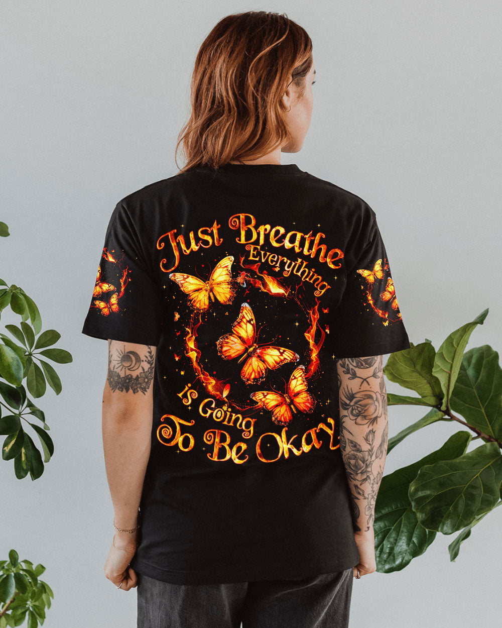 JUST BREATHE BUTTERFLY ALL OVER PRINT - TYQY0711243