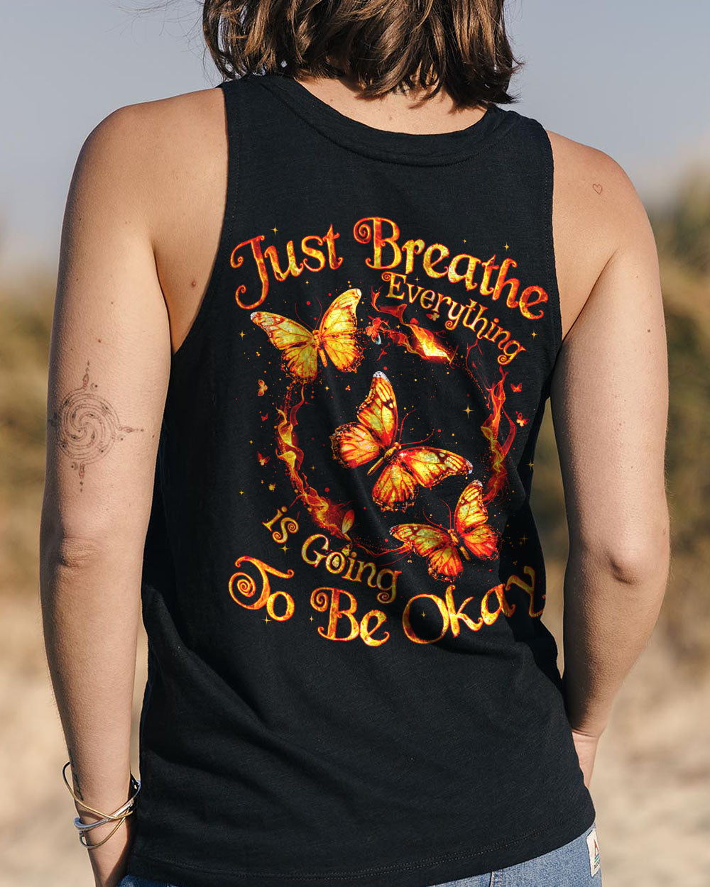 JUST BREATHE BUTTERFLY ALL OVER PRINT - TYQY0711243