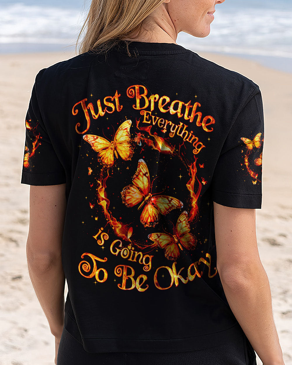 JUST BREATHE BUTTERFLY ALL OVER PRINT - TYQY0711243