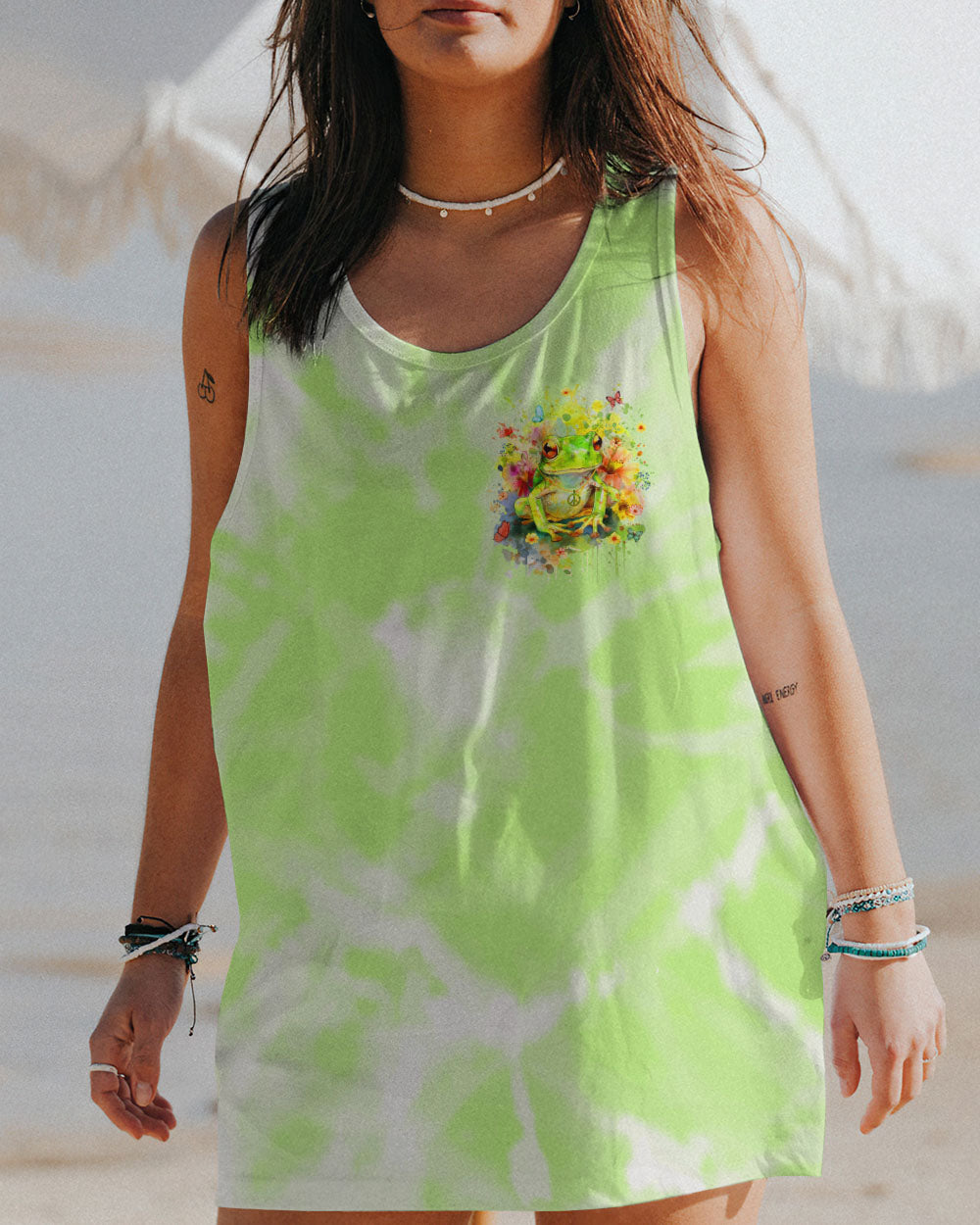 BE YOU THE WORLD WILL ADJUST FROG ALL OVER PRINT - TYQY0712233