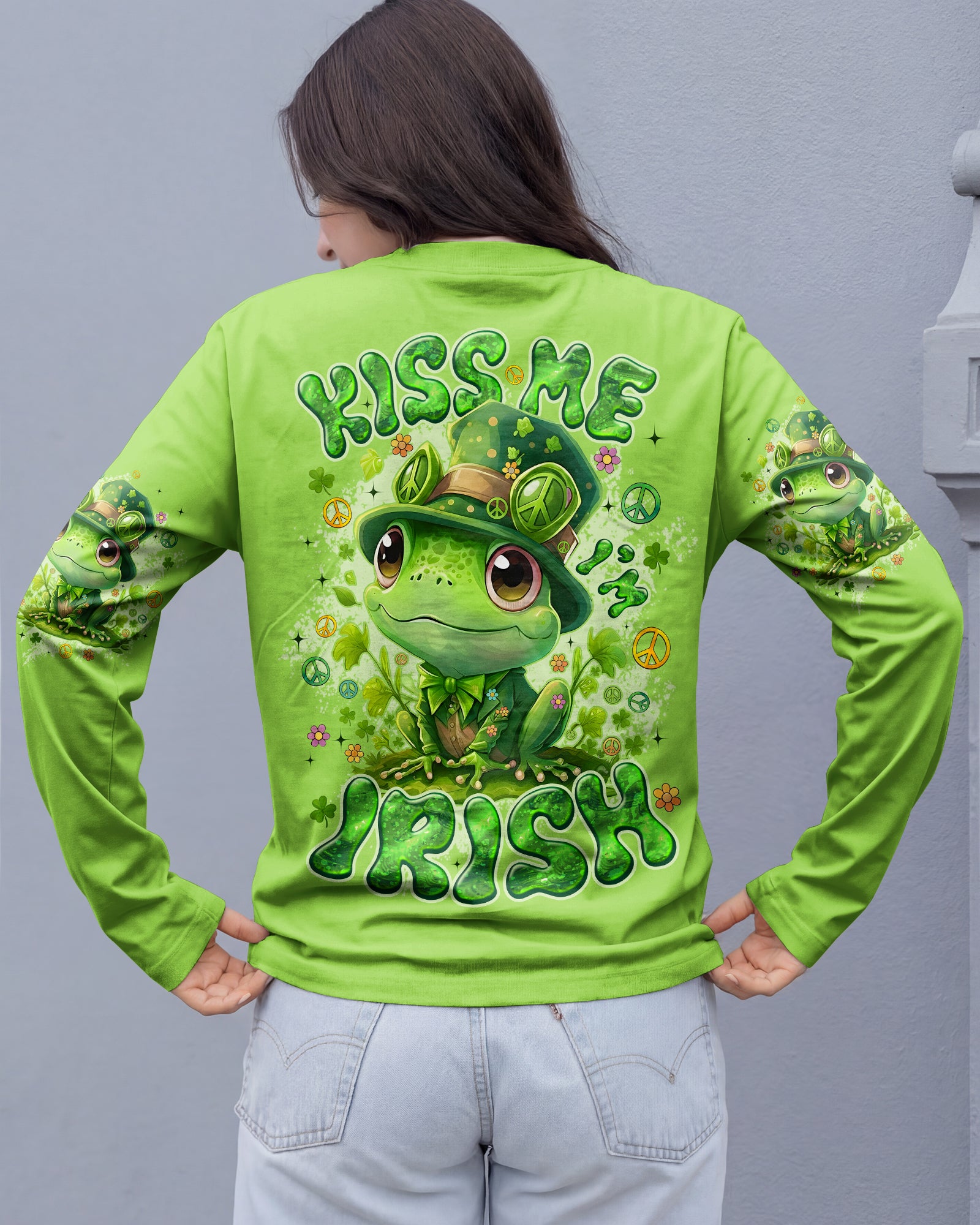KISS ME I'M IRISH FROG PATRICK'S DAY ALL OVER PRINT - TYQY0801262