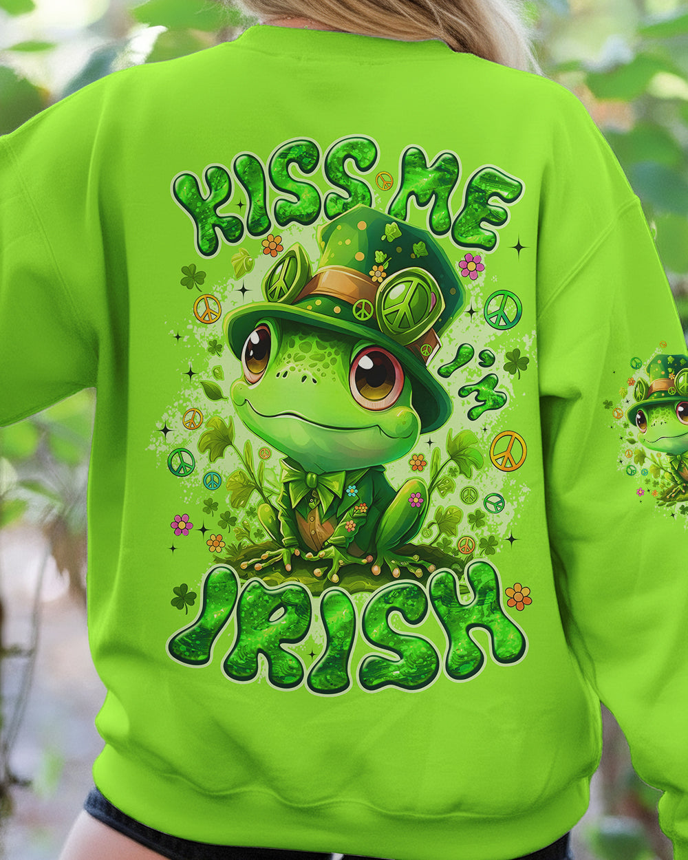 KISS ME I'M IRISH FROG PATRICK'S DAY ALL OVER PRINT - TYQY0801262