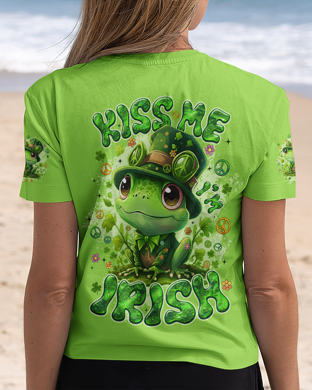 KISS ME I'M IRISH FROG PATRICK'S DAY ALL OVER PRINT - TYQY0801262