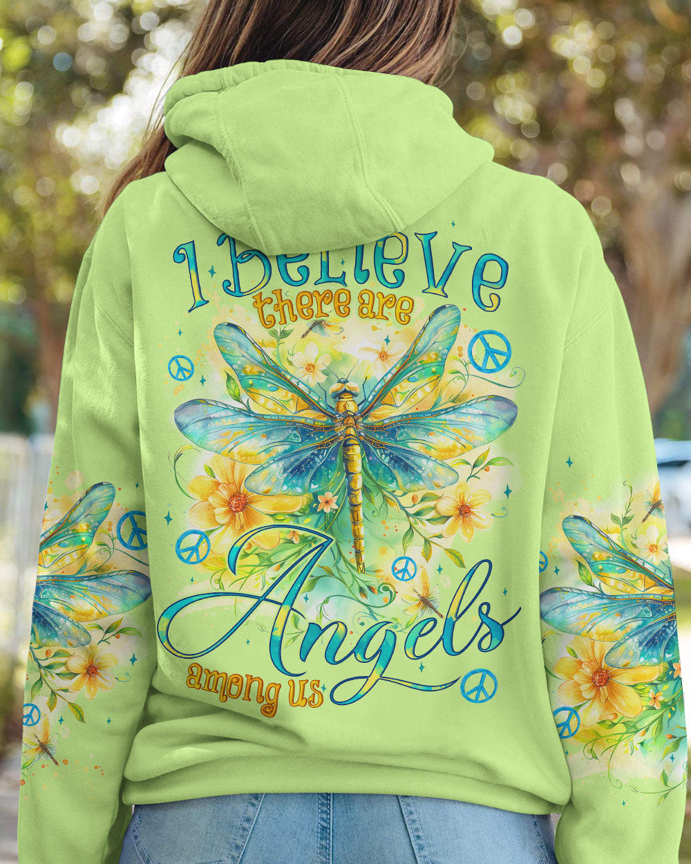 I BELIEVE THERE ARE ANGELS AMONG US DRAGONFLY ALL OVER PRINT - TYQY0804244