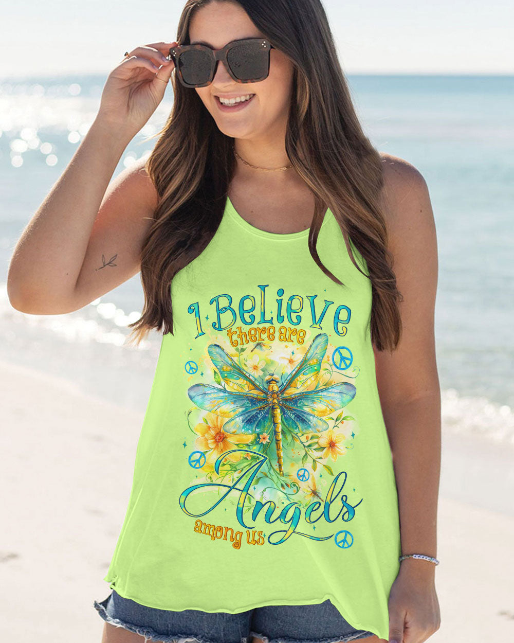 I BELIEVE THERE ARE ANGELS AMONG US DRAGONFLY ALL OVER PRINT - TYQY0804244