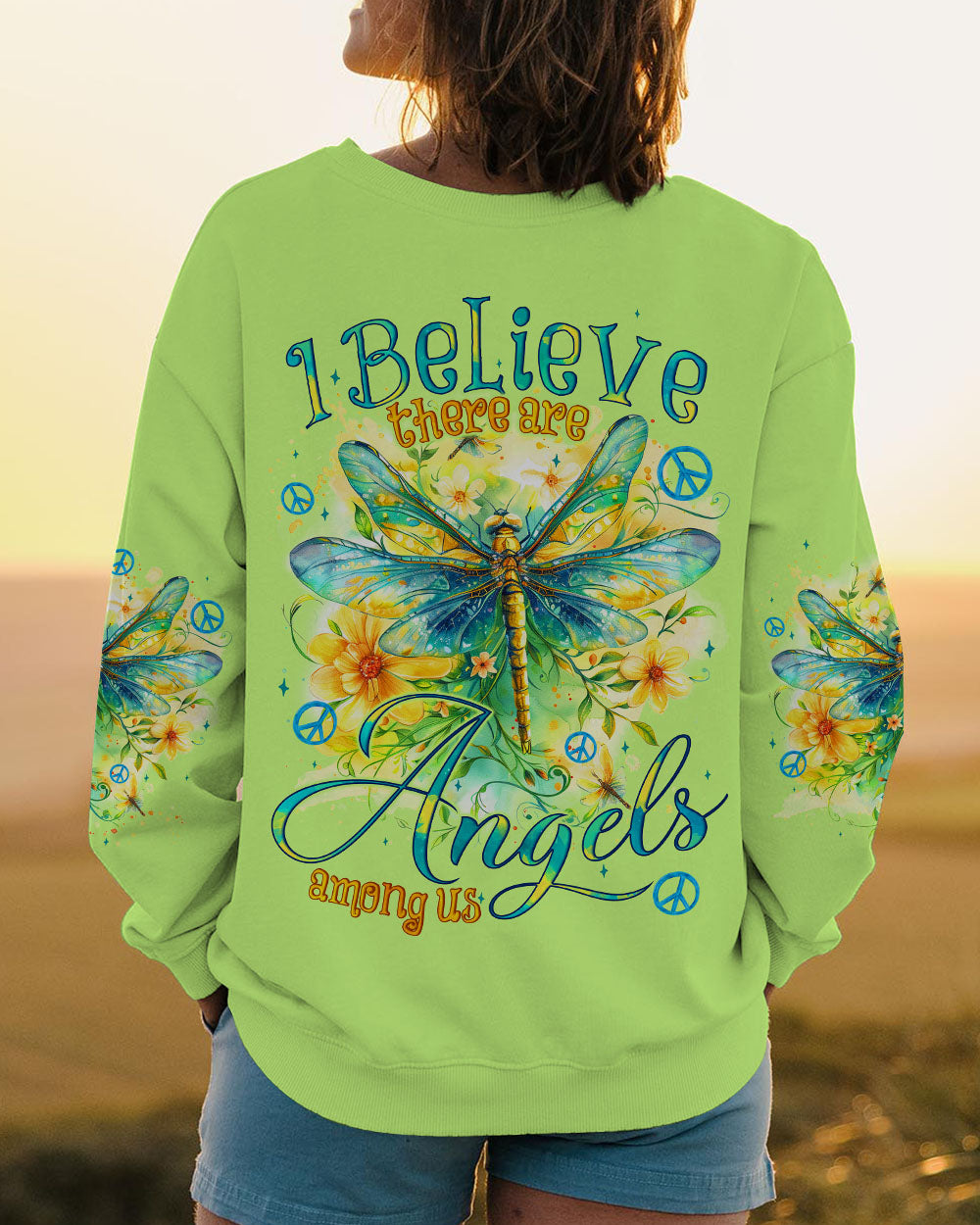 I BELIEVE THERE ARE ANGELS AMONG US DRAGONFLY ALL OVER PRINT - TYQY0804244