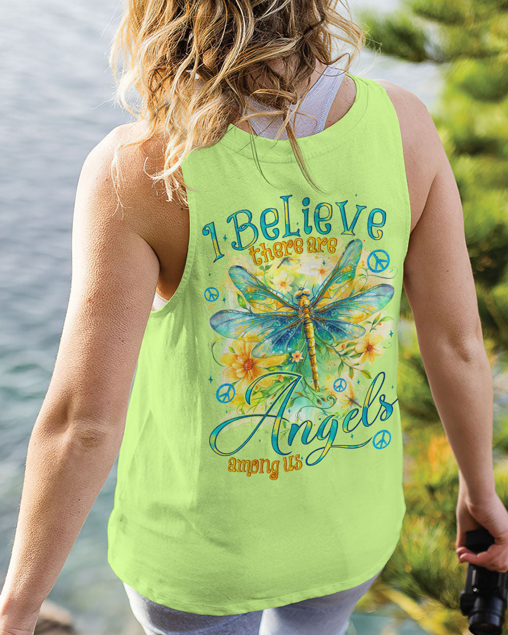 I BELIEVE THERE ARE ANGELS AMONG US DRAGONFLY ALL OVER PRINT - TYQY0804244
