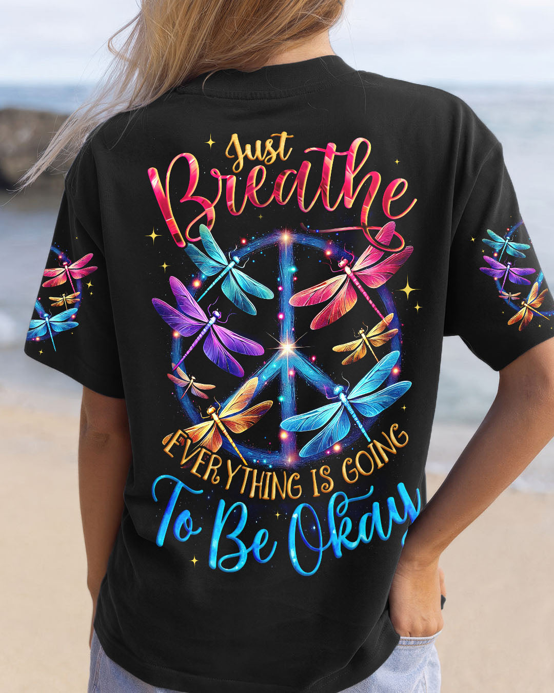 JUST BREATHE DRAGONFLIES ALL OVER PRINT - TYQY0804251