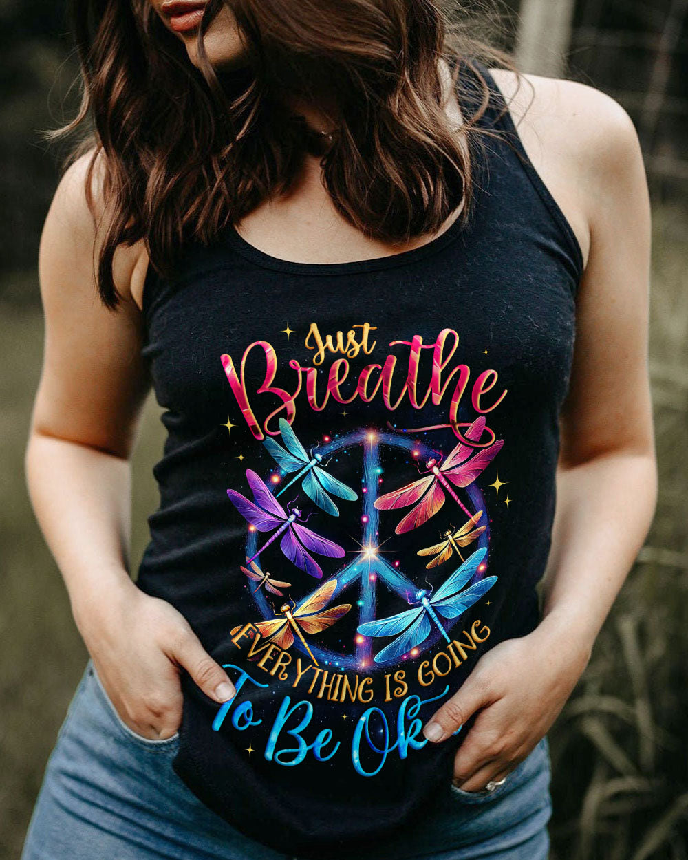 JUST BREATHE DRAGONFLIES ALL OVER PRINT - TYQY0804251