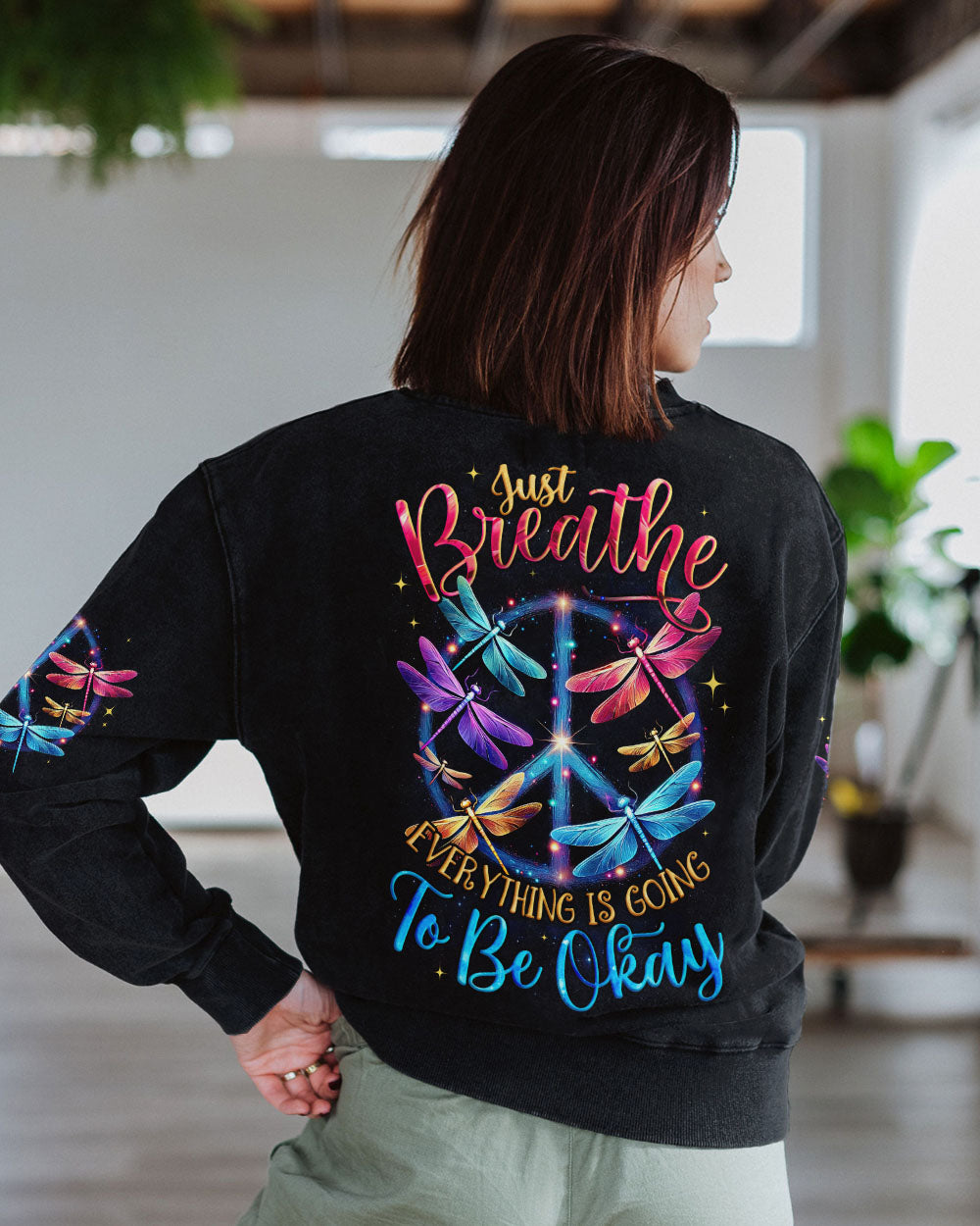 JUST BREATHE DRAGONFLIES ALL OVER PRINT - TYQY0804251