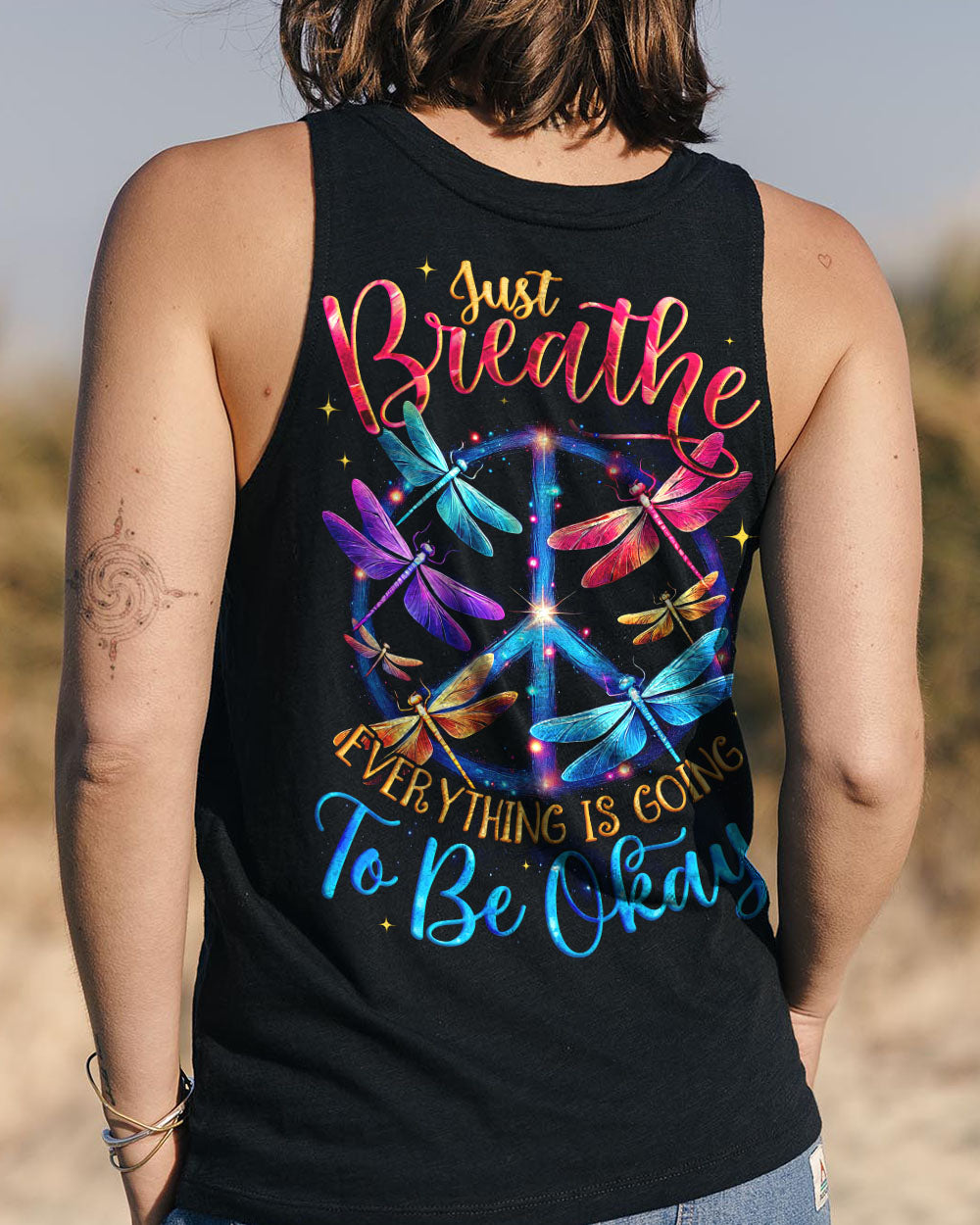 JUST BREATHE DRAGONFLIES ALL OVER PRINT - TYQY0804251