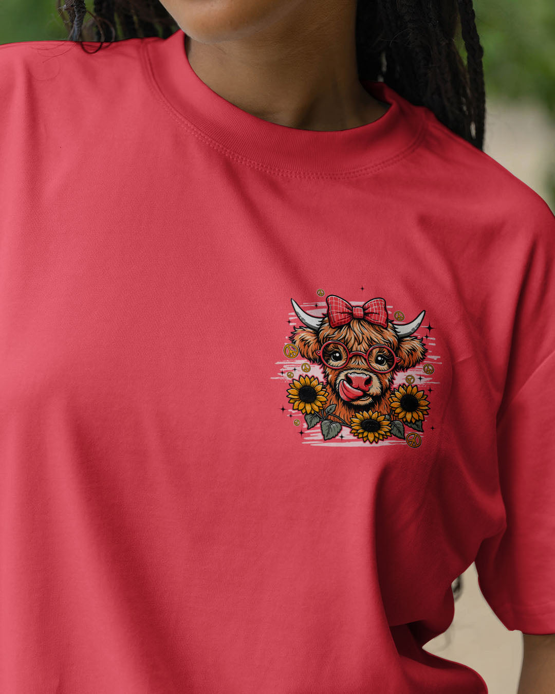 DO WHAT MAKES YOU HAPPY COW HIPPIE ALL OVER PRINT - TYQY0806251