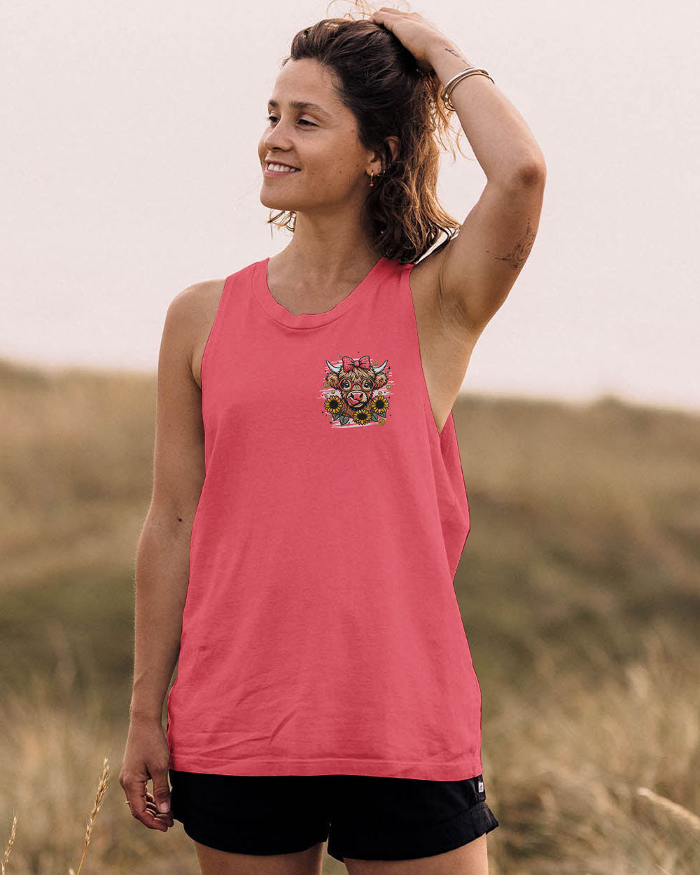 DO WHAT MAKES YOU HAPPY COW HIPPIE ALL OVER PRINT - TYQY0806251